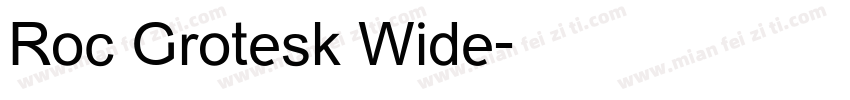 Roc Grotesk Wide字体转换